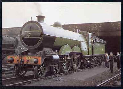 Postcard produced in 1980's in full colour showing GNR Ivat large Atlantic Class C1 No.251, unused and pristine