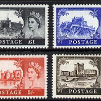 Great Britain 1967 Castles (wmk Multiple Crowns) set of 4 unmounted mint, SG 595a-98a
