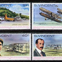St Vincent 1978 75th Anniversary of First Flight perf set of 4 opt'd Specimen unmounted mint, as SG 566-69