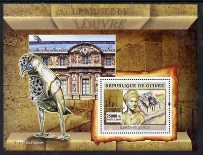 Guinea - Conakry 2007 The Louvre Museum (Bust & Falcon) perf souvenir sheet unmounted mint