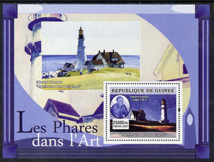 Guinea - Conakry 2007 Lighthouses in Art (Edward Hopper) perf souvenir sheet unmounted mint