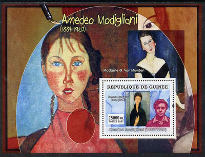 Guinea - Conakry 2007 Italian Painters (Modigliani) perf souvenir sheet unmounted mint