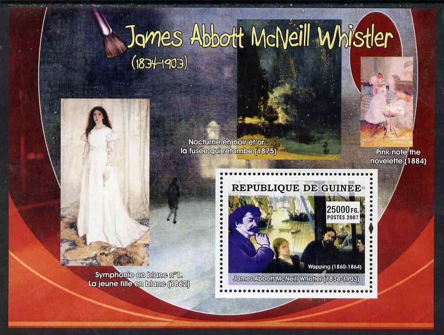 Guinea - Conakry 2007 American Impressionists (James Abbot McNeil Whistler) perf souvenir sheet unmounted mint