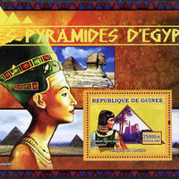 Guinea - Conakry 2007 Pyramids of Egypt (Elizabeth Taylor, Cleopatra & Temple at Luxor) perf souvenir sheet unmounted mint