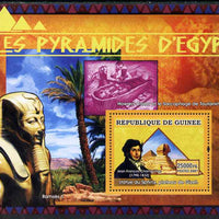 Guinea - Conakry 2007 Pyramids of Egypt (Champollion, Ramses & Sphinx) perf souvenir sheet unmounted mint