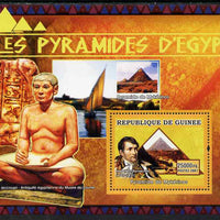 Guinea - Conakry 2007 Pyramids of Egypt (Napoleon & Scribe from the Louvre) perf souvenir sheet unmounted mint