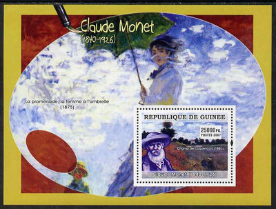 Guinea - Conakry 2007 French Impressionists #1 (Claude Monet) perf souvenir sheet unmounted mint