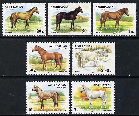 Azerbaijan 1993 Horses perf set of 7 unmounted mint SG 93-99*