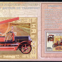 Congo 2006 Transport - Early Fire Engines (Lorne-Ford & Dennis) perf souvenir sheet unmounted mint