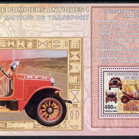 Congo 2006 Transport - Early Fire Engines (General-Sudebaker & Bickle) perf souvenir sheet unmounted mint
