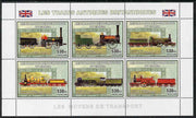 Congo 2006 Transport - British Steam Locos perf sheetlet containing 6 values unmounted mint