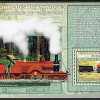Congo 2006 Transport - British Steam Locos #1 - Bury 2-2-0 & Johnson Single 4-2-2 perf souvenir sheet unmounted mint