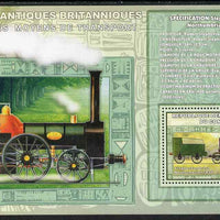 Congo 2006 Transport - British Steam Locos #2 - Stephenson 0-2-2 & Bury 2-2-0 perf souvenir sheet unmounted mint