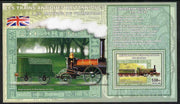 Congo 2006 Transport - British Steam Locos #3 - Stirling 8ft Single 4-2-2 & Stephenson 0-2-2 perf souvenir sheet unmounted mint