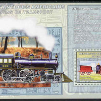 Congo 2006 Transport - American Steam Locos (Norris 4-2-0 & New York Central 4-4-0) perf souvenir sheet unmounted mint