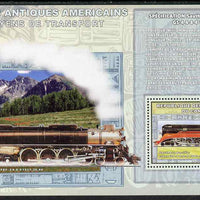 Congo 2006 Transport - American Steam Locos (Southern Pacific 4-8-4 & Union Pacific 4-8-4) perf souvenir sheet unmounted mint