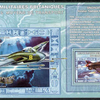 Congo 2006 Transport - British Military Aircraft (Typhoon, Sunderland & Vampire) perf souvenir sheet unmounted mint