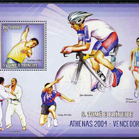 St Thomas & Prince Islands 2006 Athens Olympic Games Winners (Virgilijus Alekna) perf souvenir sheet unmounted mint, Mi BL 534