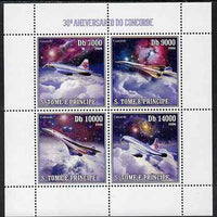 St Thomas & Prince Islands 2006 30th Anniversary of Concorde perf sheetlet containing 4 values unmounted mint, Mi 2724-27