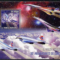 St Thomas & Prince Islands 2006 30th Anniversary of Concorde perf souvenir sheet unmounted mint, Mi BL 533
