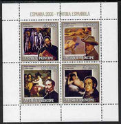 St Thomas & Prince Islands 2006 Spanish Painters perf sheetlet containing 4 values unmounted mint, Mi 2709-12