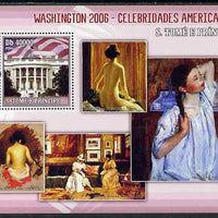 St Thomas & Prince Islands 2006 Washington 2006 Stamp Exhibition perf souvenir sheet unmounted mint, Mi BL 532