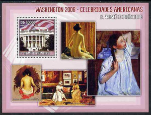 St Thomas & Prince Islands 2006 Washington 2006 Stamp Exhibition perf souvenir sheet unmounted mint, Mi BL 532