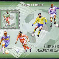 St Thomas & Prince Islands 2006 Football World Cup - African Players perf souvenir sheet unmounted mint, Mi BL 536