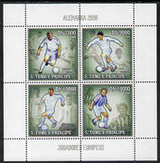 St Thomas & Prince Islands 2006 Football World Cup - European Players perf sheetlet containing 4 values unmounted mint, Mi 2743-46