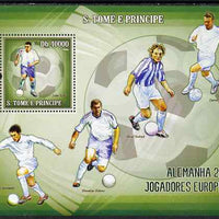 St Thomas & Prince Islands 2006 Football World Cup - European Players perf souvenir sheet unmounted mint, Mi BL 537