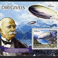 St Thomas & Prince Islands 2008 Airships (Hindenburg) perf souvenir sheet unmounted mint
