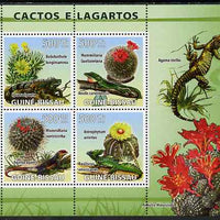 Guinea - Bissau 2008 Cacti & Lizards perf sheetlet containing 4 values unmounted mint