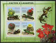 Guinea - Bissau 2008 Cacti & Lizards perf sheetlet containing 4 values unmounted mint