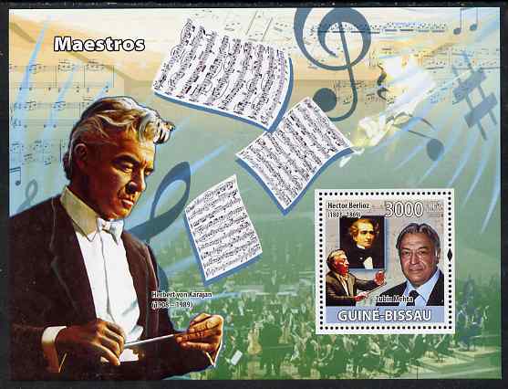Guinea - Bissau 2008 Composers & Conductors perf souvenir sheet unmounted mint