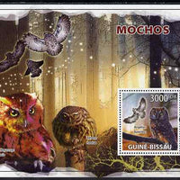 Guinea - Bissau 2008 Owls perf souvenir sheet unmounted mint