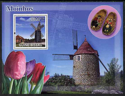 Guinea - Bissau 2008 Windmills & Tulips perf souvenir sheet unmounted mint