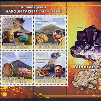 Guinea - Bissau 2008 Haroun Tazieff - Volcanoes & Minerals perf sheetlet containing 4 values unmounted mint