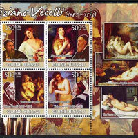 Guinea - Bissau 2008 Nude paintings by Tiziano Vecelli perf sheetlet containing 4 values unmounted mint