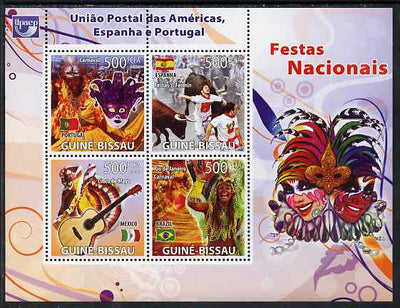 Guinea - Bissau 2008 National Festivals perf sheetlet containing 4 values unmounted mint