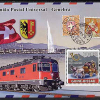 Guinea - Bissau 2008 UPU - Transport perf souvenir sheet unmounted mint