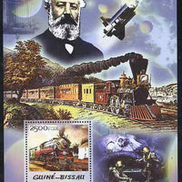 Guinea - Bissau 2005 Steam Trains & Jules Verne perf s/sheet unmounted mint Mi BL 505