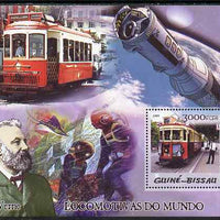 Guinea - Bissau 2005 Trams & Jules Verne perf s/sheet unmounted mint Mi BL 506