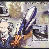 Guinea - Bissau 2005 Maglev Trains & Jules Verne perf s/sheet unmounted mint Mi BL 507