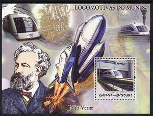 Guinea - Bissau 2005 Maglev Trains & Jules Verne perf s/sheet unmounted mint Mi BL 507