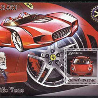 Guinea - Bissau 2005 Ferrari Cars & Jules Verne with Rotary Logo perf s/sheet unmounted mint Mi BL 515