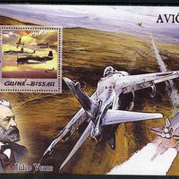 Guinea - Bissau 2005 Aircraft & Jules Verne perf s/sheet unmounted mint Mi BL 516
