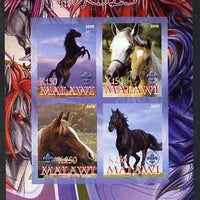 Malawi 2008 Horses imperf sheetlet containing 4 values, each with Scout logo unmounted mint