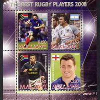 Malawi 2008 The Best Rugby Players perf sheetlet containing 4 values, unmounted mint