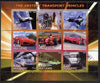Malawi 2008 Fastest Transport Vehicles (Shuttle, Ferrari & TGV) perf sheetlet containing 9 values fine cto used