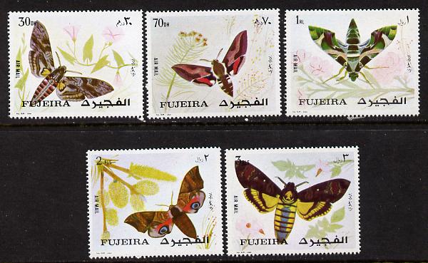 Fujeira 1972 Butterflies set of 5 unmounted mint (Mi 1326-30A)
